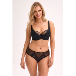 Figi ISLA Beżowe z Koronką - Eleganckie Pełne Majtki