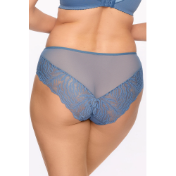 Figi ISLA Beżowe z Koronką - Eleganckie Pełne Majtki