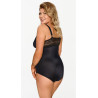Body MONICA Czarne - Eleganckie Body z Koronką na Ramiączkach