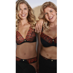 Biustonosz MONICA - Miękka Braletka z Haftem i Fiszbinami