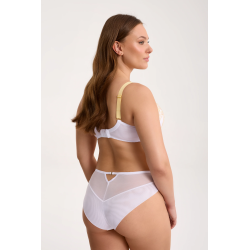 Biustonosz JOVITA Biały Push Up - Haft Kwiatowy | Stylowa Plus