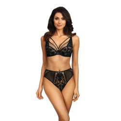 Figi ORLANDO Wysokie Czarne - Koronka z Tiulem | StylowaPlus