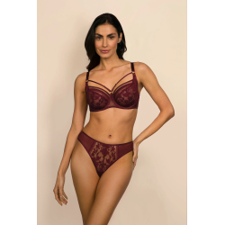 Stringi ORLANDO  - Koronkowe z Geometrycznym Wzorem