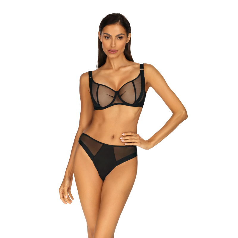 Tangi PRYMA Czarne - Prześwitująca Siateczka i Tiul