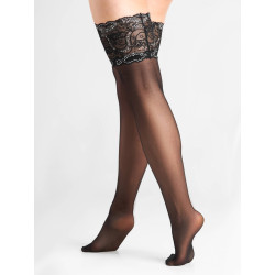 Pończochy Samonośne SANDRINE 20 DEN - Z Koronką i Silikonem